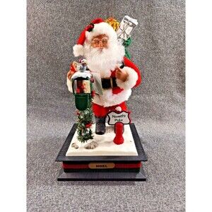 Holiday Creations Musical Santa Christmas Carols Lights Holiday Scene 12" TESTED